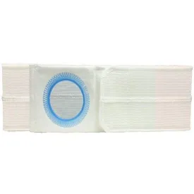 7" Right, White, Regular Elastic, Flat Panel Belt, Medium, 2-1/4" Opening Placed 1" From Bottom