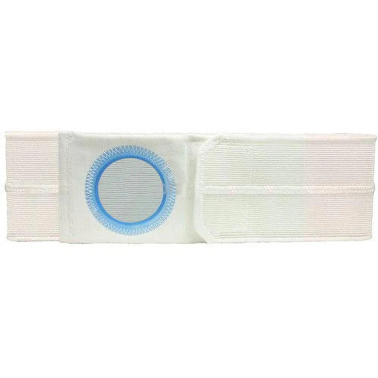 7" Right, White, Regular Elastic, Flat Panel Belt, Medium, 2-1/4" Opening Placed 1" From Bottom