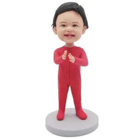 Cute Baby In Red Onesie Custom Figure Bobblehead