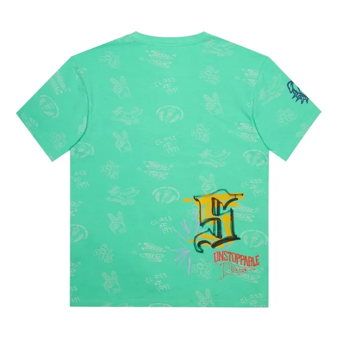 Graphic Varsity Tee - Oasis