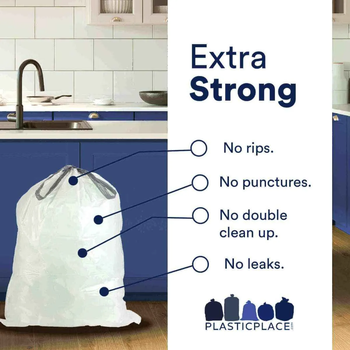 Sample of - 10-10.5 Gallon Simplehuman®* Compatible Trash Bags Code J