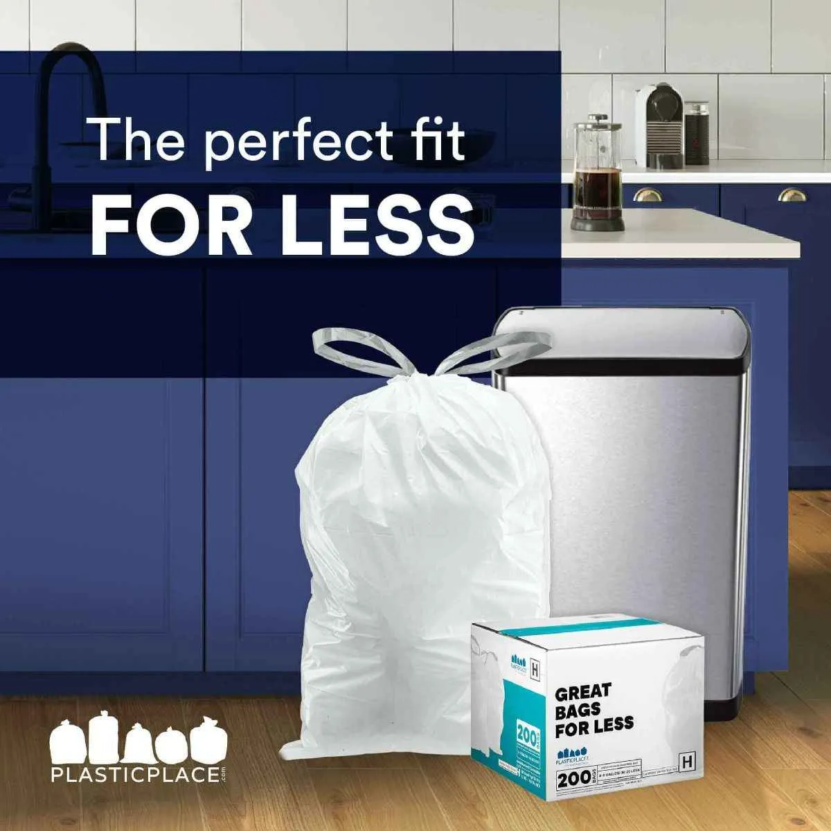 Sample of - 10-10.5 Gallon Simplehuman®* Compatible Trash Bags Code J