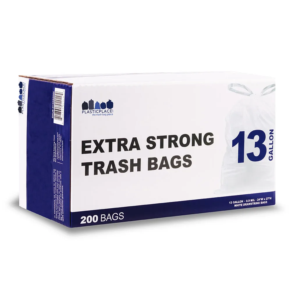 Sample of - 13 Gallon Extra Tall White Drawstring - Jr Pack