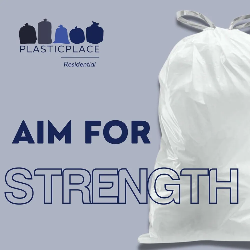 Sample of - 13 Gallon Extra Tall White Drawstring - Jr Pack