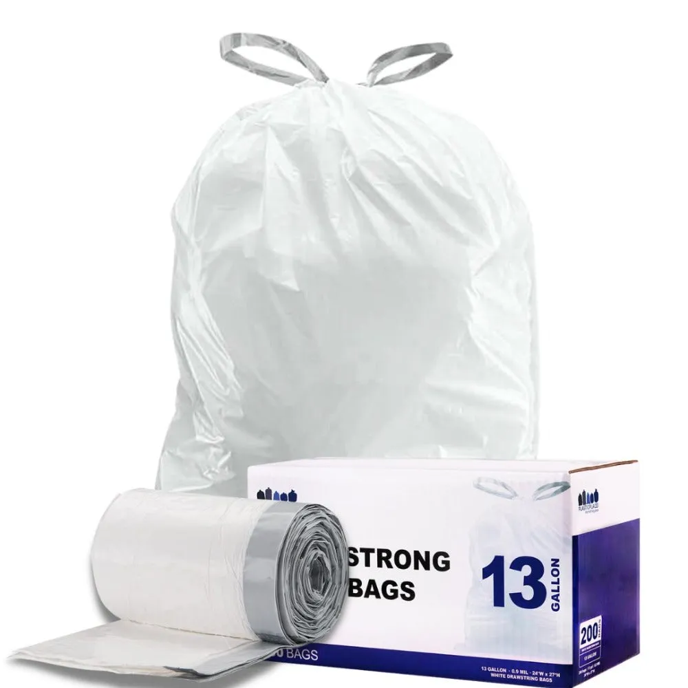 Sample of - 13 Gallon Extra Tall White Drawstring - Jr Pack