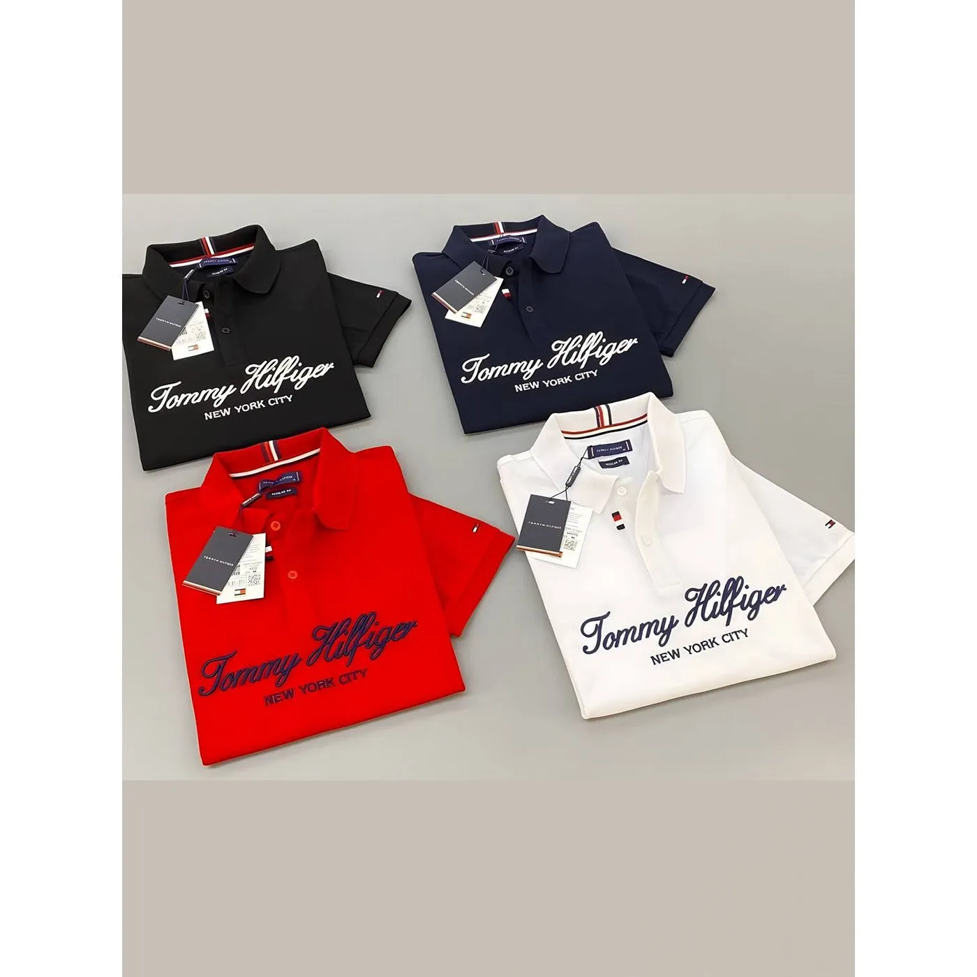 TH Navy Text Polo Shirt